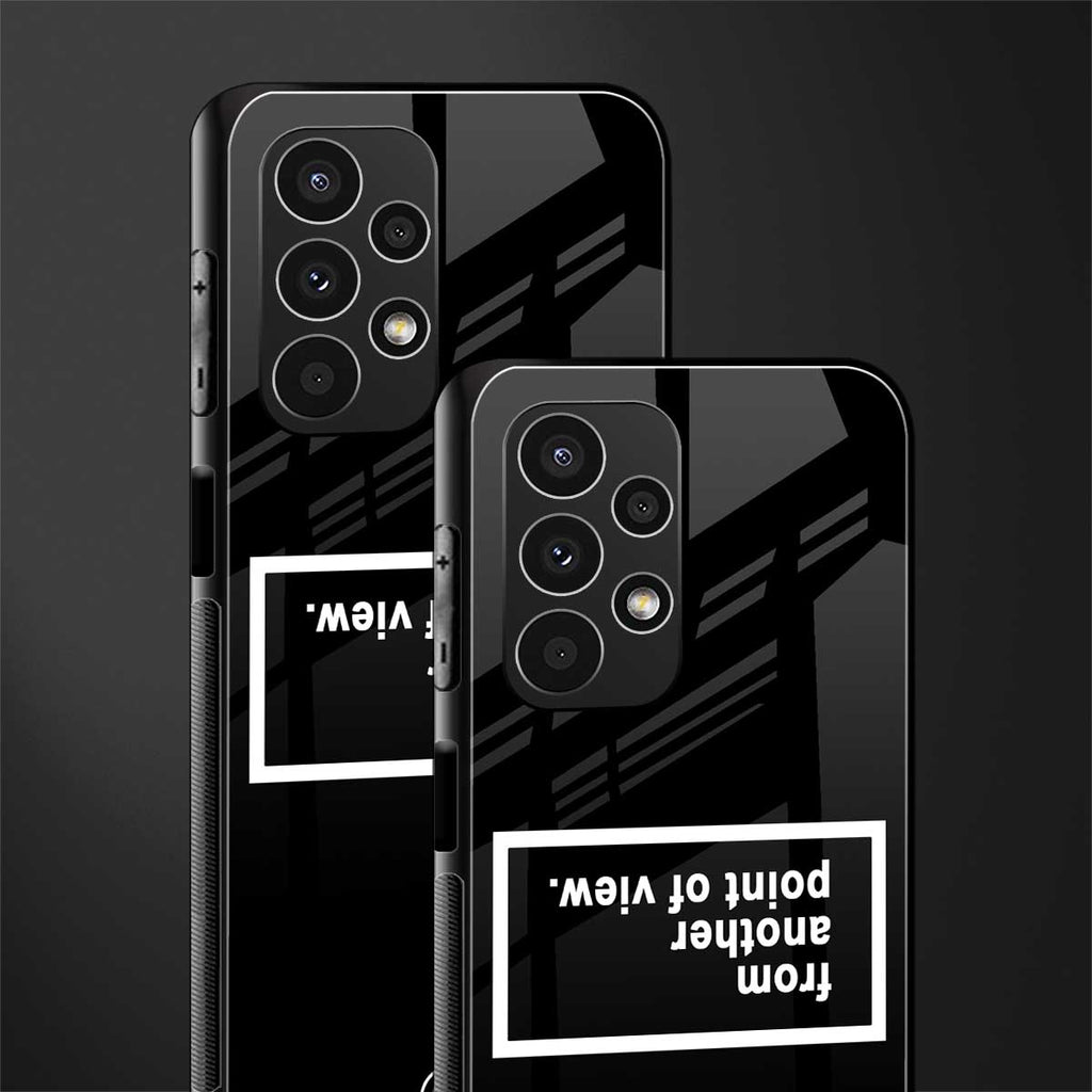point of view black edition back phone cover | glass case for samsung galaxy a13 4g