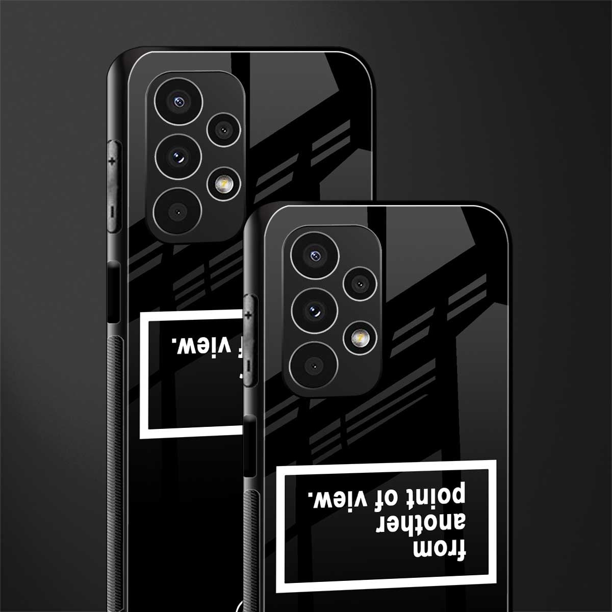 point of view black edition back phone cover | glass case for samsung galaxy a13 4g