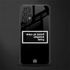 point of view black edition back phone cover | glass case for samsung galaxy a13 4g