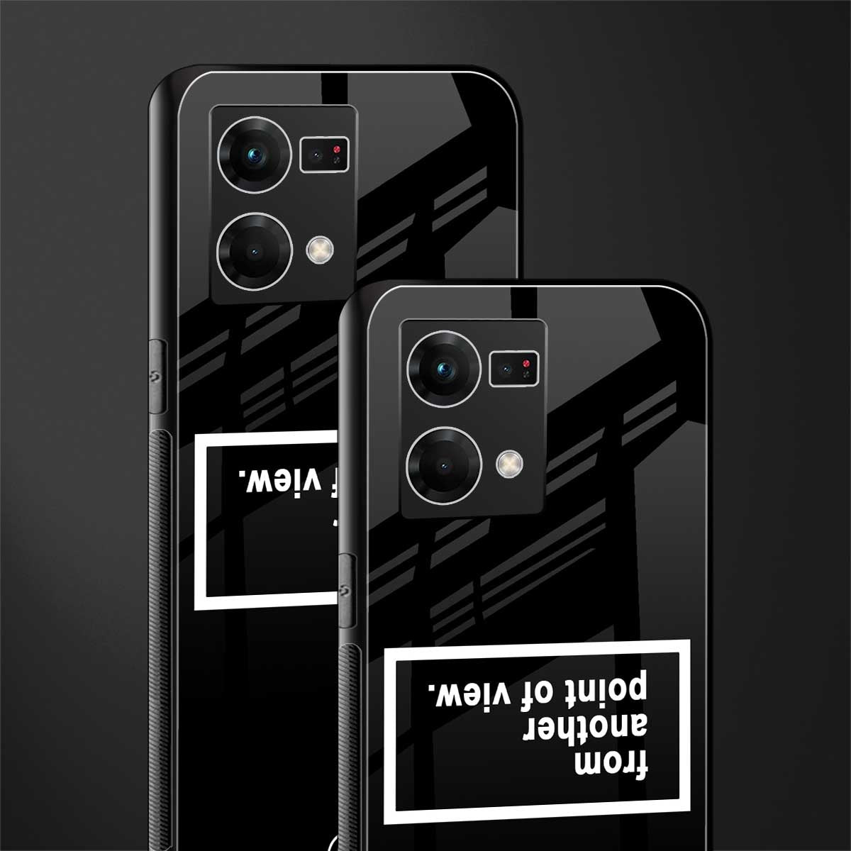 point of view black edition back phone cover | glass case for oppo f21 pro 4g