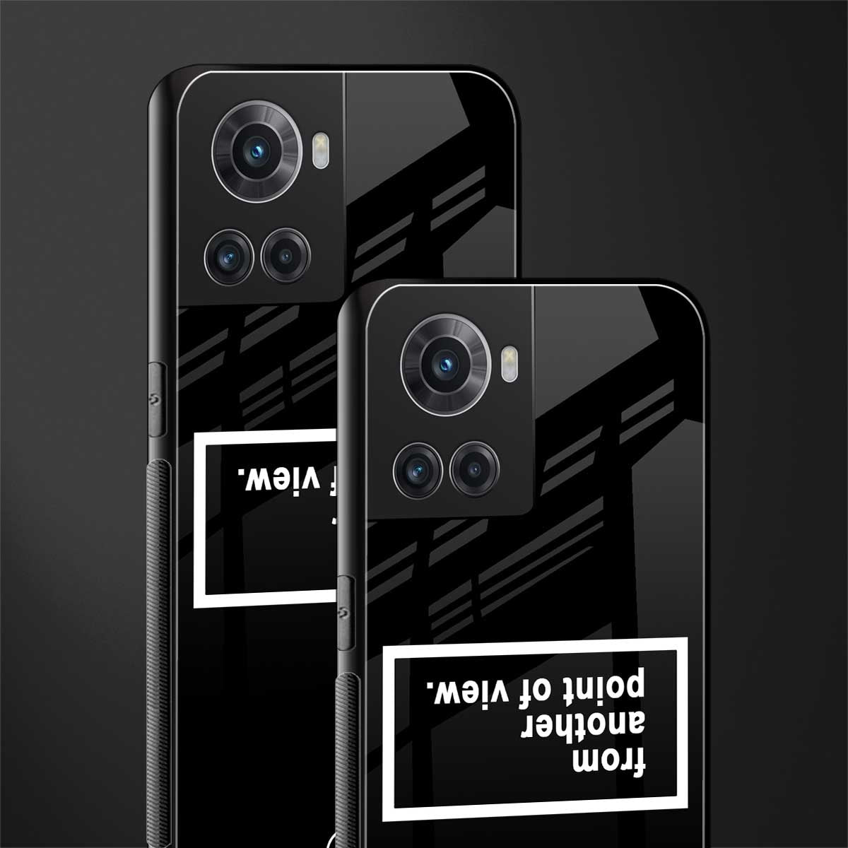 point of view black edition back phone cover | glass case for oneplus 10r 5g