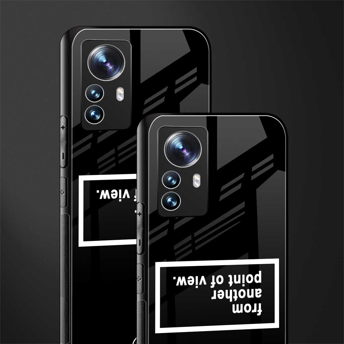 point of view black edition back phone cover | glass case for xiaomi 12 pro