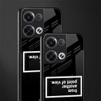 point of view black edition back phone cover | glass case for oppo reno 8