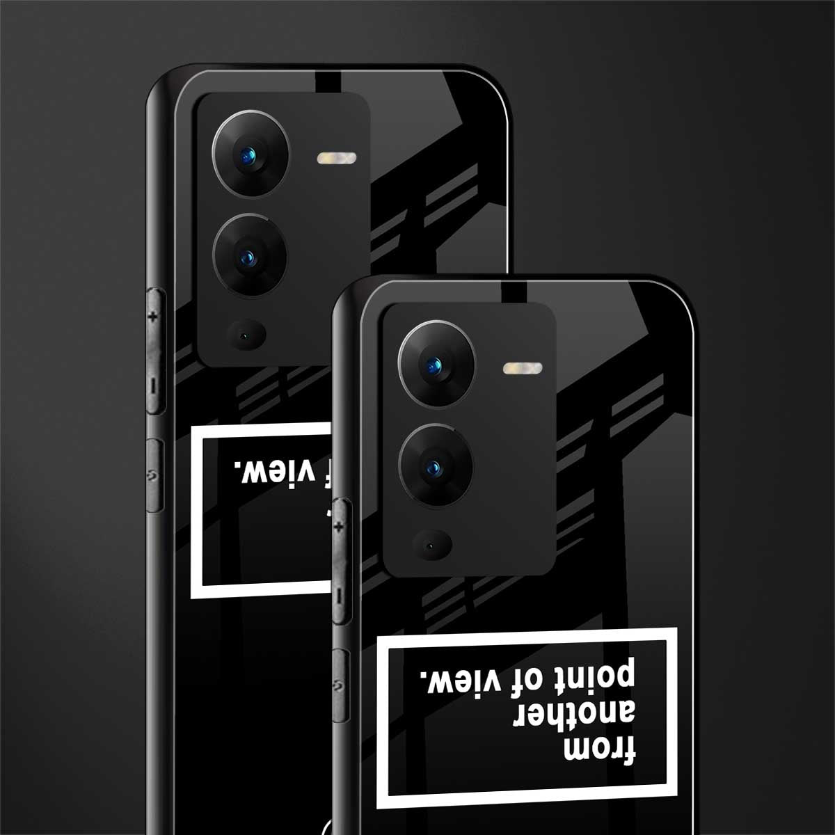 point of view black edition back phone cover | glass case for vivo v25 pro 5g