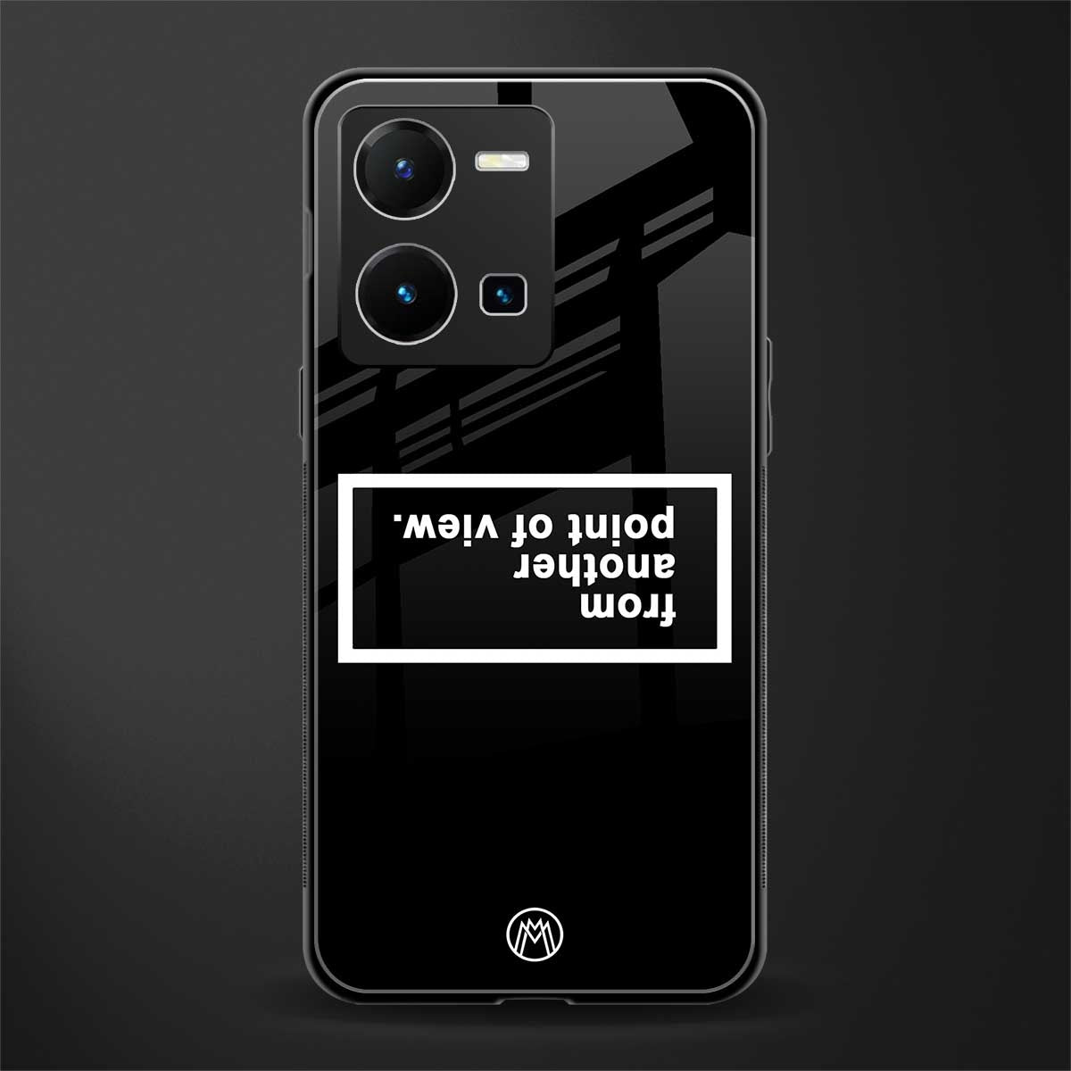 point of view black edition back phone cover | glass case for vivo y35 4g