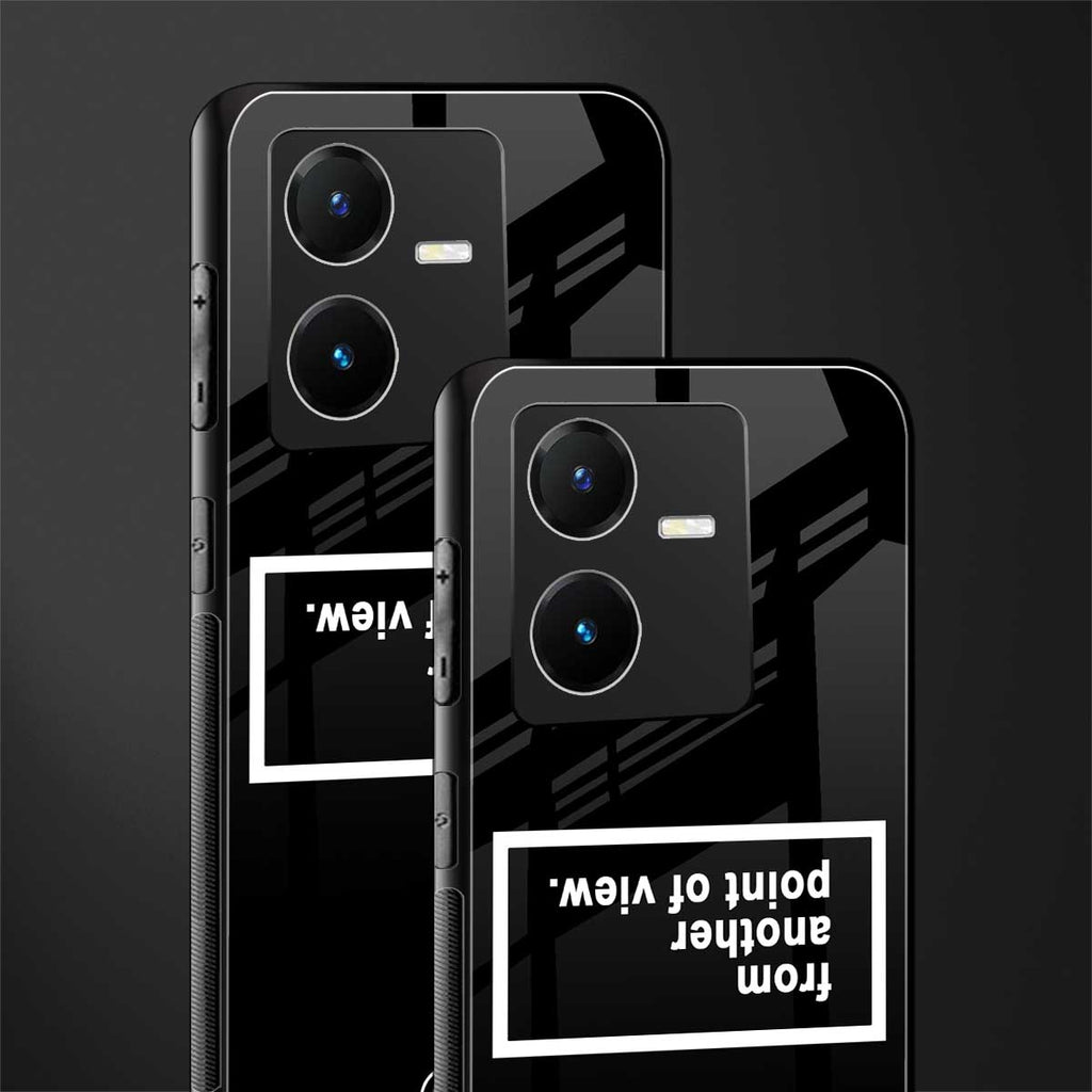 point of view black edition back phone cover | glass case for vivo y22
