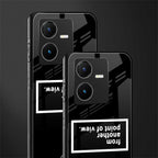 point of view black edition back phone cover | glass case for vivo y22