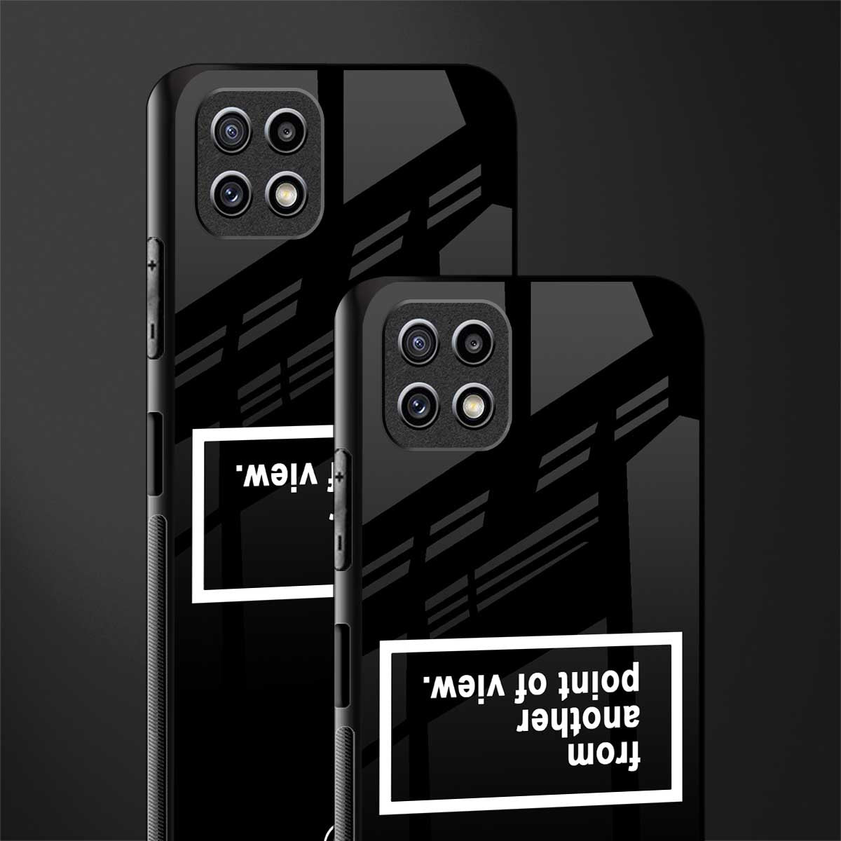 point of view black edition back phone cover | glass case for samsung galaxy f42