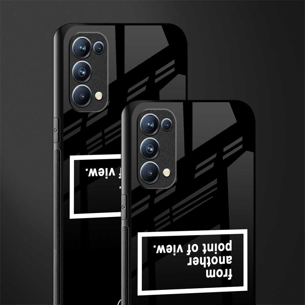 point of view black edition back phone cover | glass case for oppo reno 5