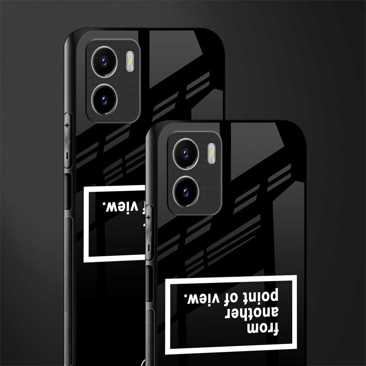 point of view black edition back phone cover | glass case for vivo y72