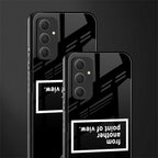point of view black edition back phone cover | glass case for samsung galaxy a54 5g