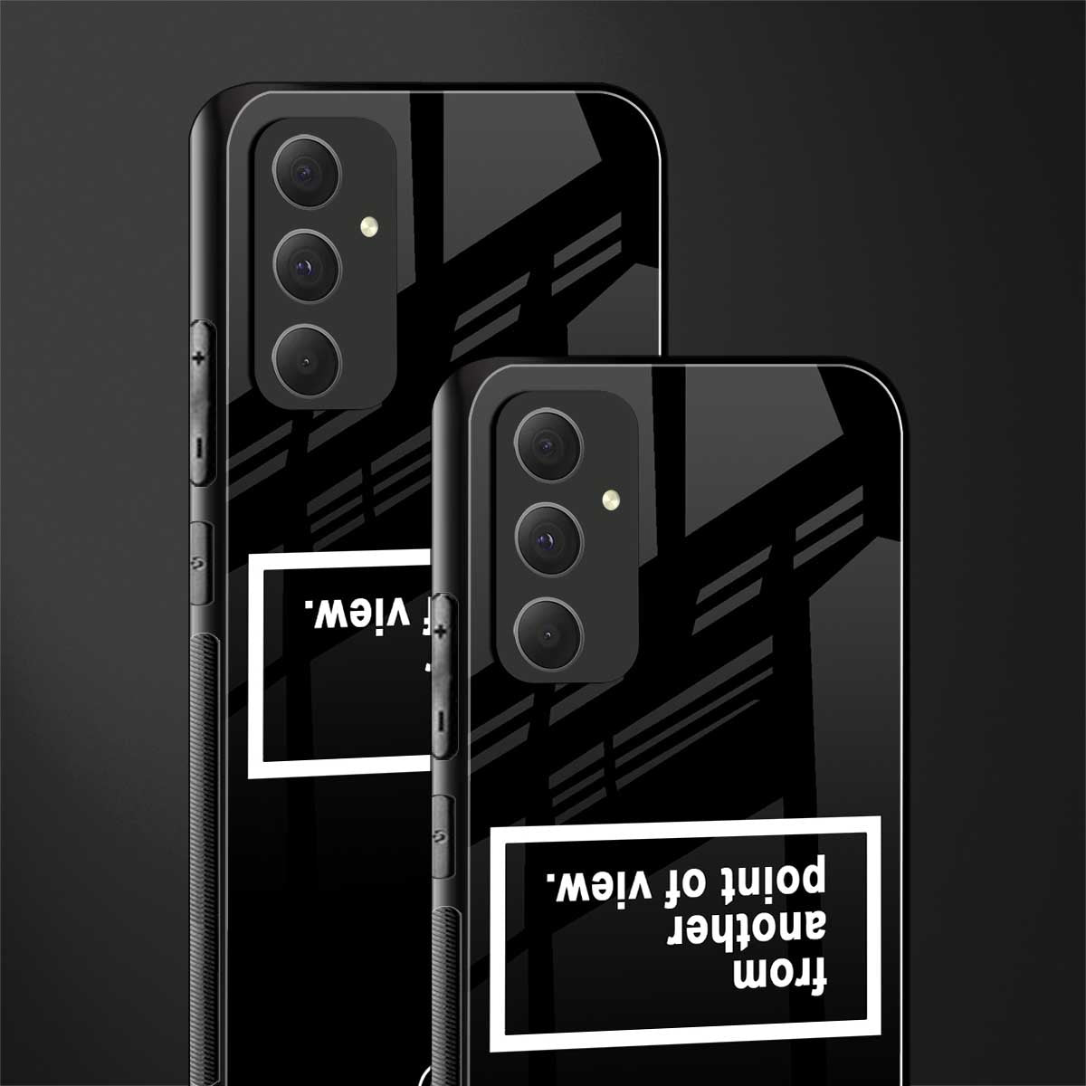 point of view black edition back phone cover | glass case for samsung galaxy a54 5g