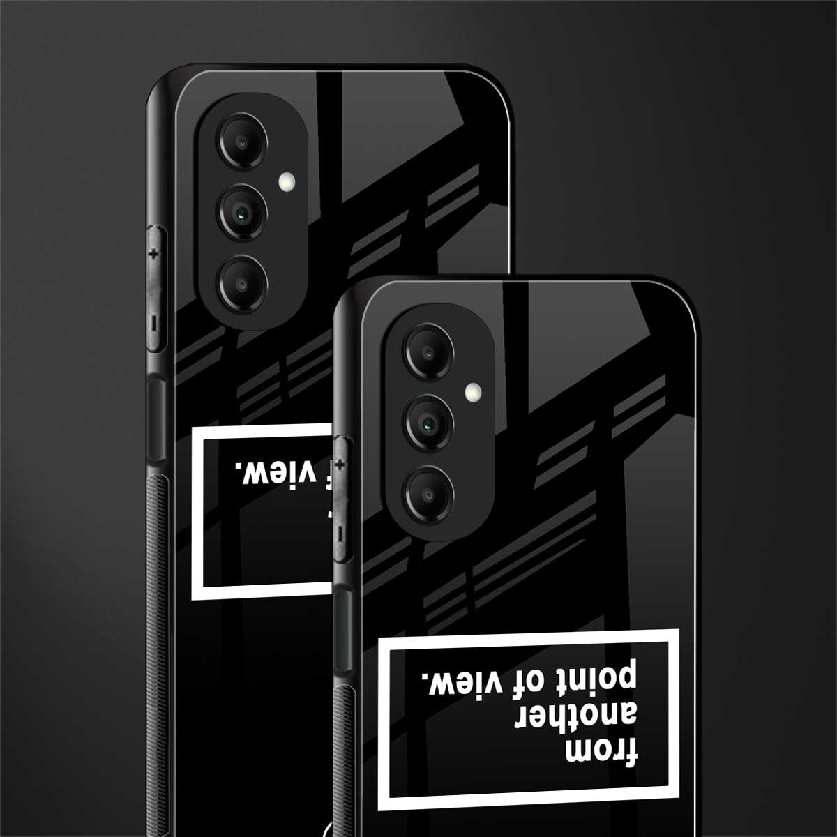 point of view black edition back phone cover | glass case for samsung galaxy a14 5g