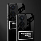 point of view black edition back phone cover | glass case for vivo t1 44w 4g