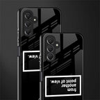 point of view black edition back phone cover | glass case for samsun galaxy a24 4g