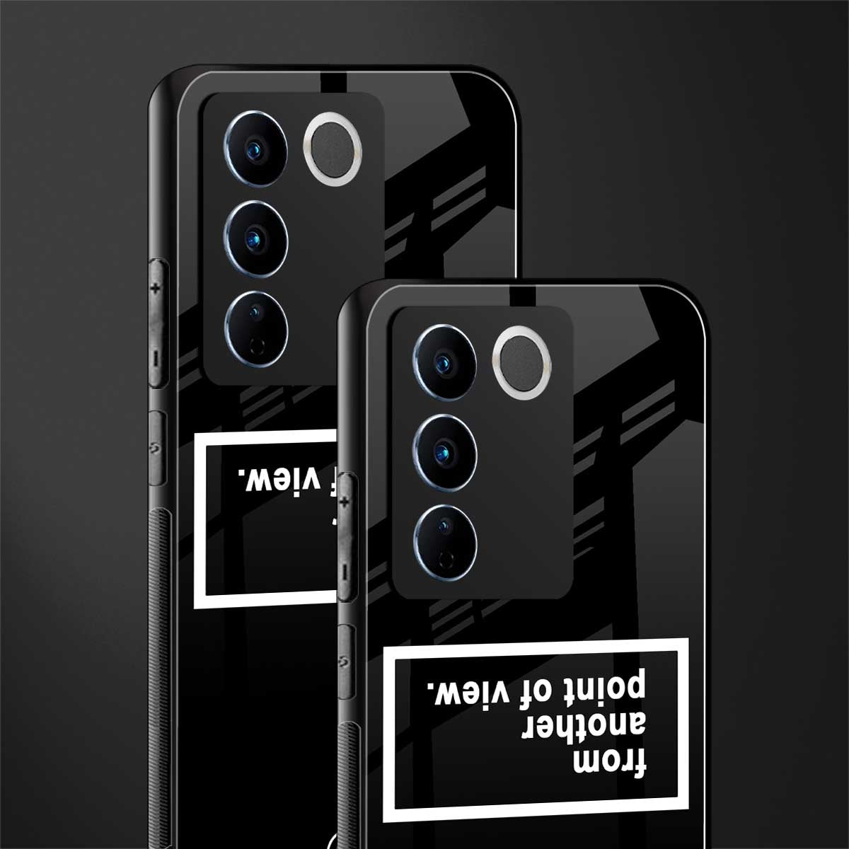 point of view black edition back phone cover | glass case for vivo v27 pro 5g