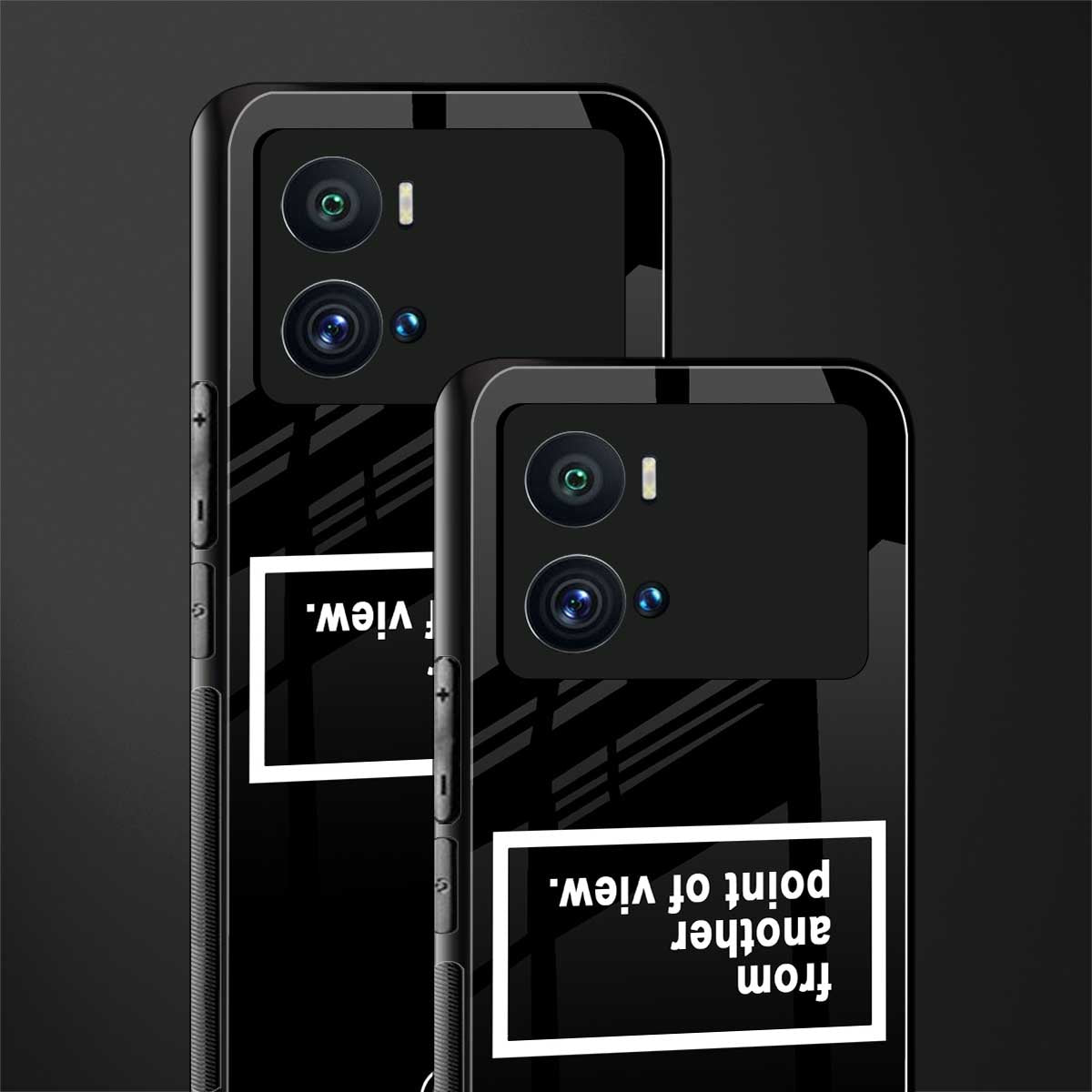point of view black edition back phone cover | glass case for iQOO 9 Pro