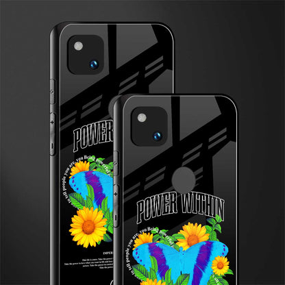 power within back phone cover | glass case for google pixel 4a 4g