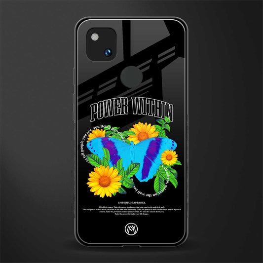 power within back phone cover | glass case for google pixel 4a 4g