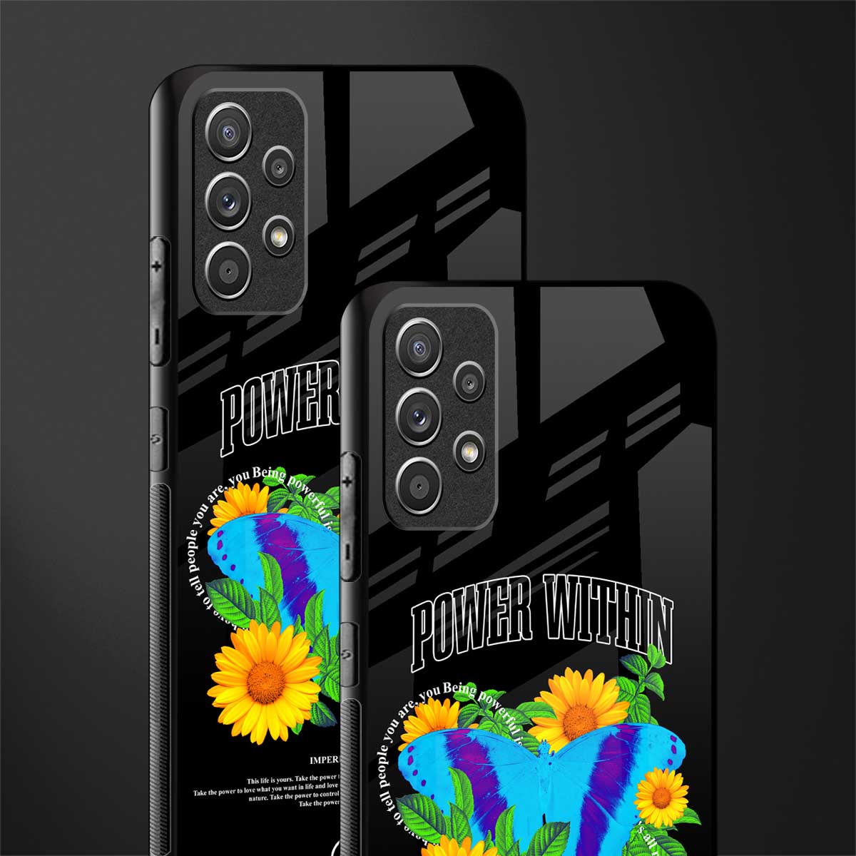 power within glass case for samsung galaxy a52 image-2