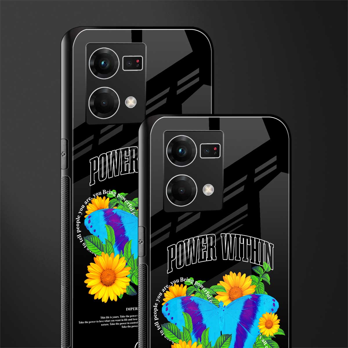 power within back phone cover | glass case for oppo f21 pro 4g