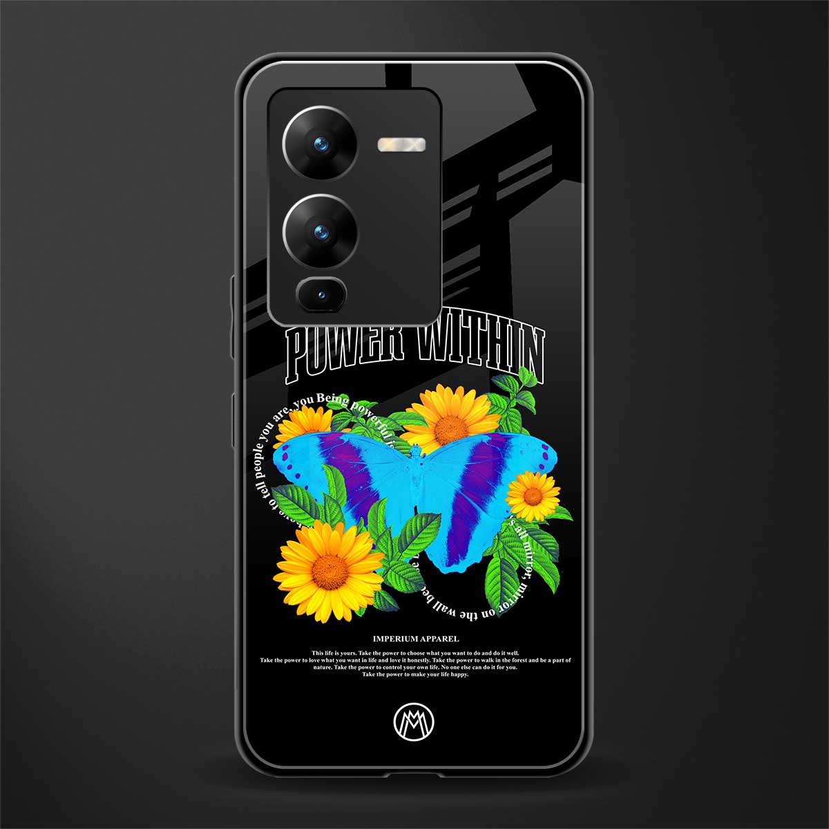 power within back phone cover | glass case for vivo v25 pro 5g