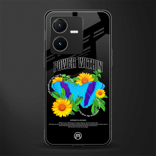 power within back phone cover | glass case for vivo y22