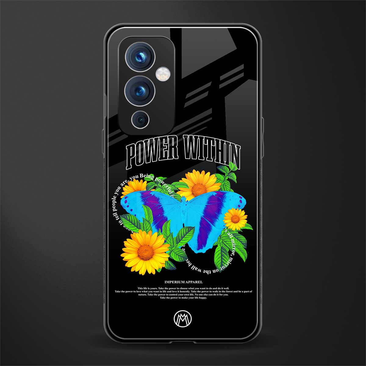 power within back phone cover | glass case for oneplus 9