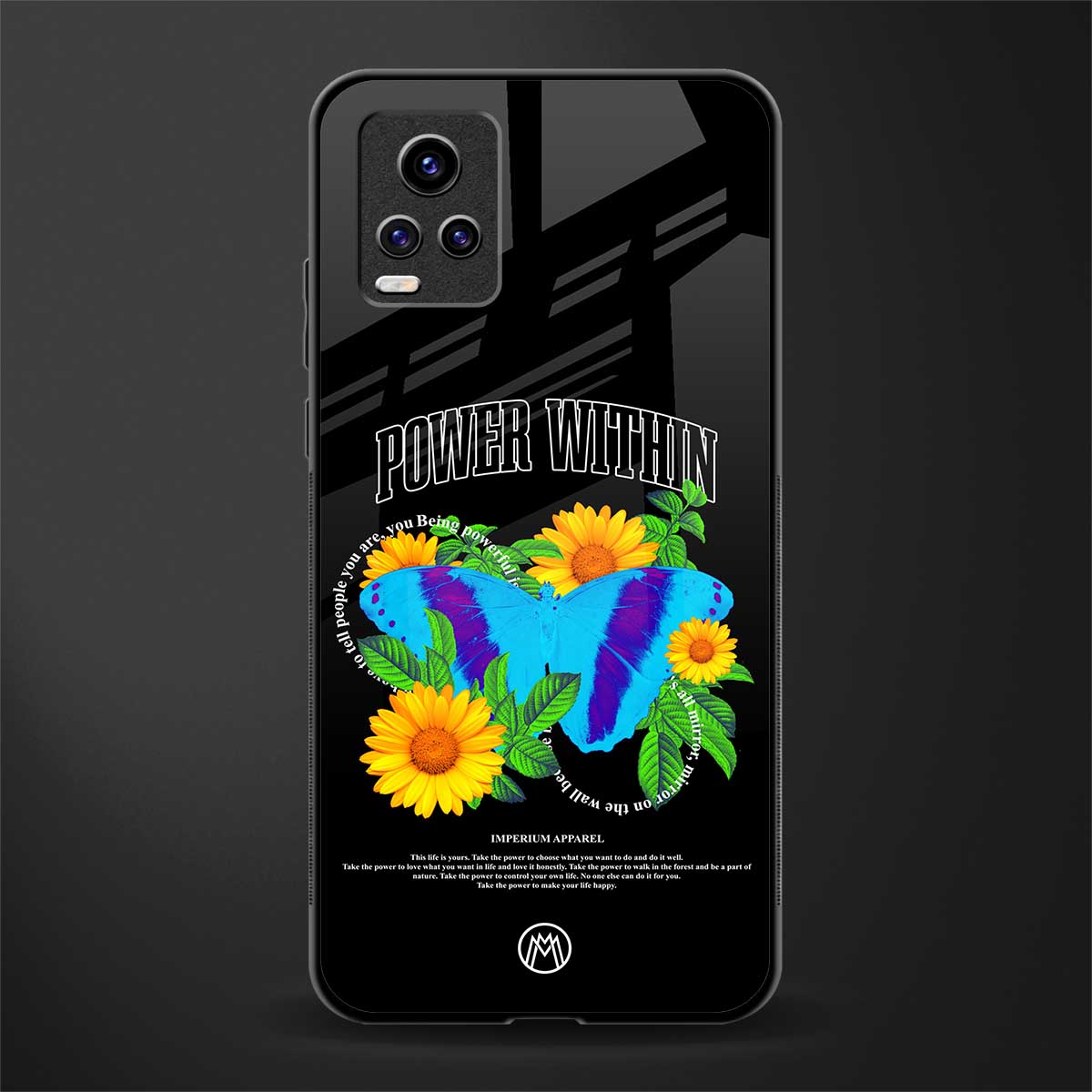 power within back phone cover | glass case for vivo v21e 4g