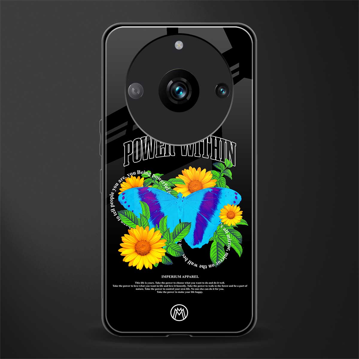 power within back phone cover | glass case for realme 11 pro 5g