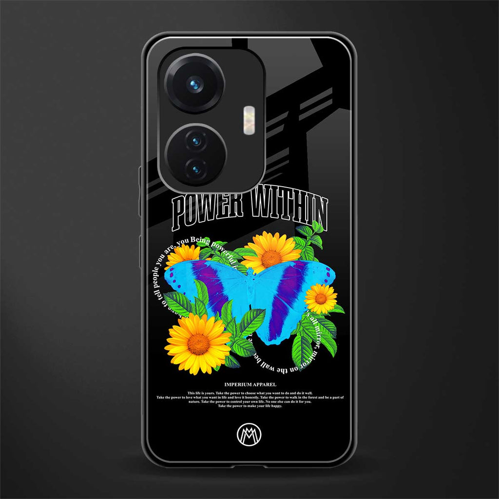 power within back phone cover | glass case for vivo t1 44w 4g