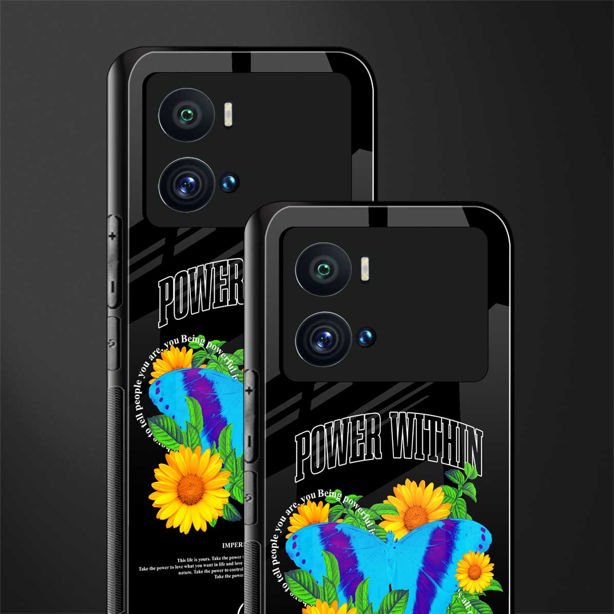 power within back phone cover | glass case for iQOO 9 Pro