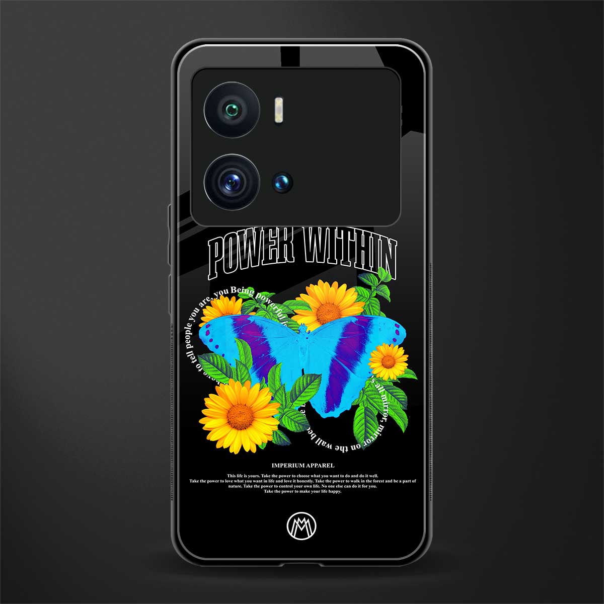 power within back phone cover | glass case for iQOO 9 Pro