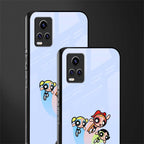 powerpuff girls cartoon back phone cover | glass case for vivo y73