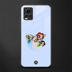 powerpuff girls cartoon back phone cover | glass case for vivo y73