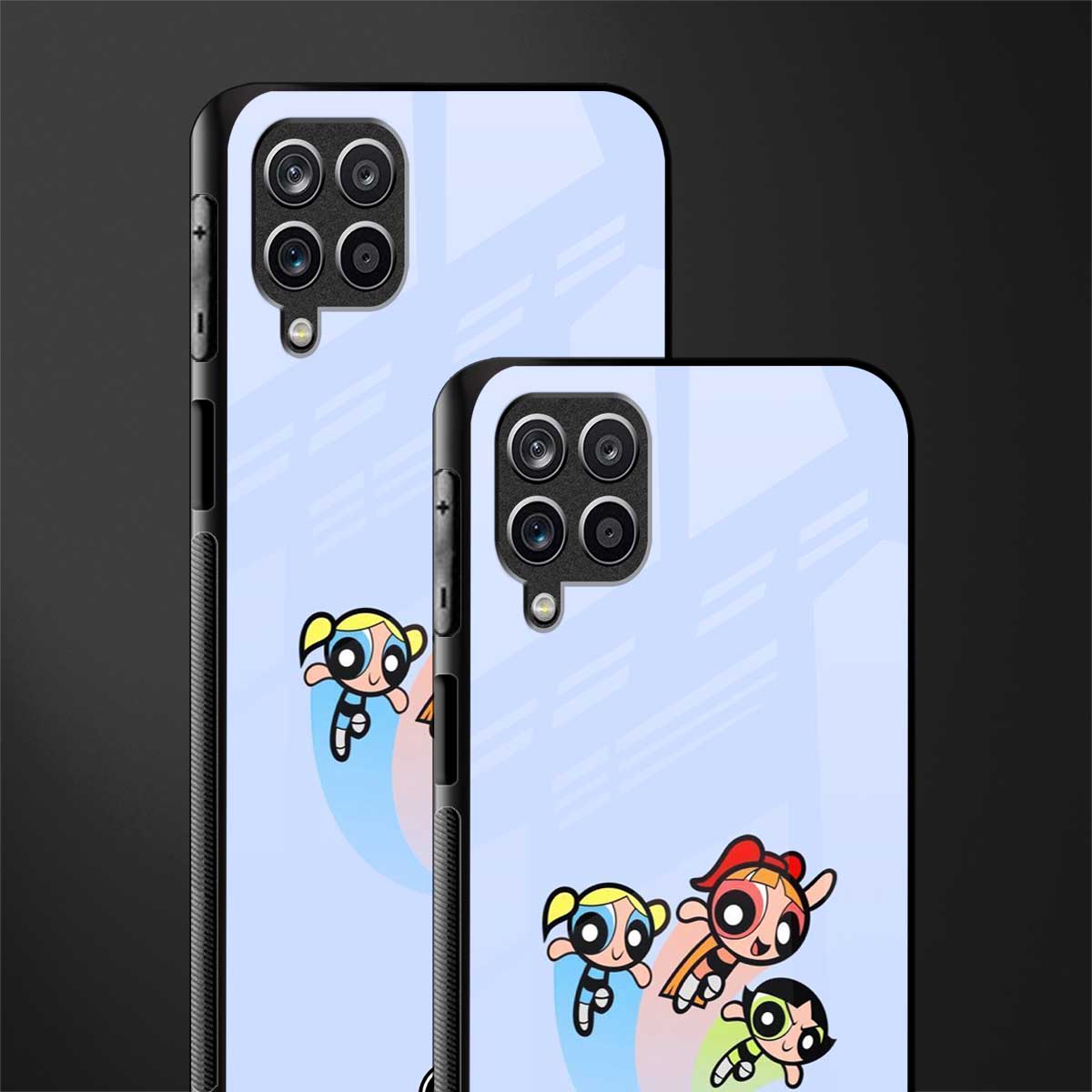 powerpuff girls cartoon back phone cover | glass case for samsung galaxy a22 4g