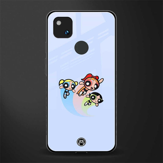 powerpuff girls cartoon back phone cover | glass case for google pixel 4a 4g