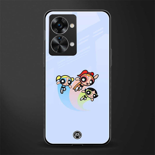powerpuff girls cartoon glass case for phone case | glass case for oneplus nord 2t 5g
