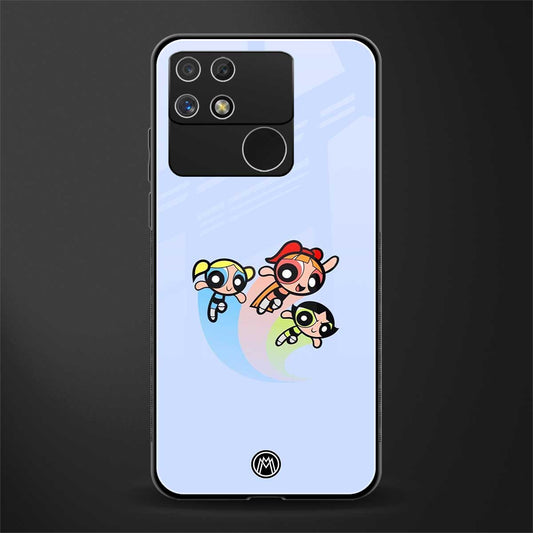 powerpuff girls cartoon back phone cover | glass case for realme narzo 50a