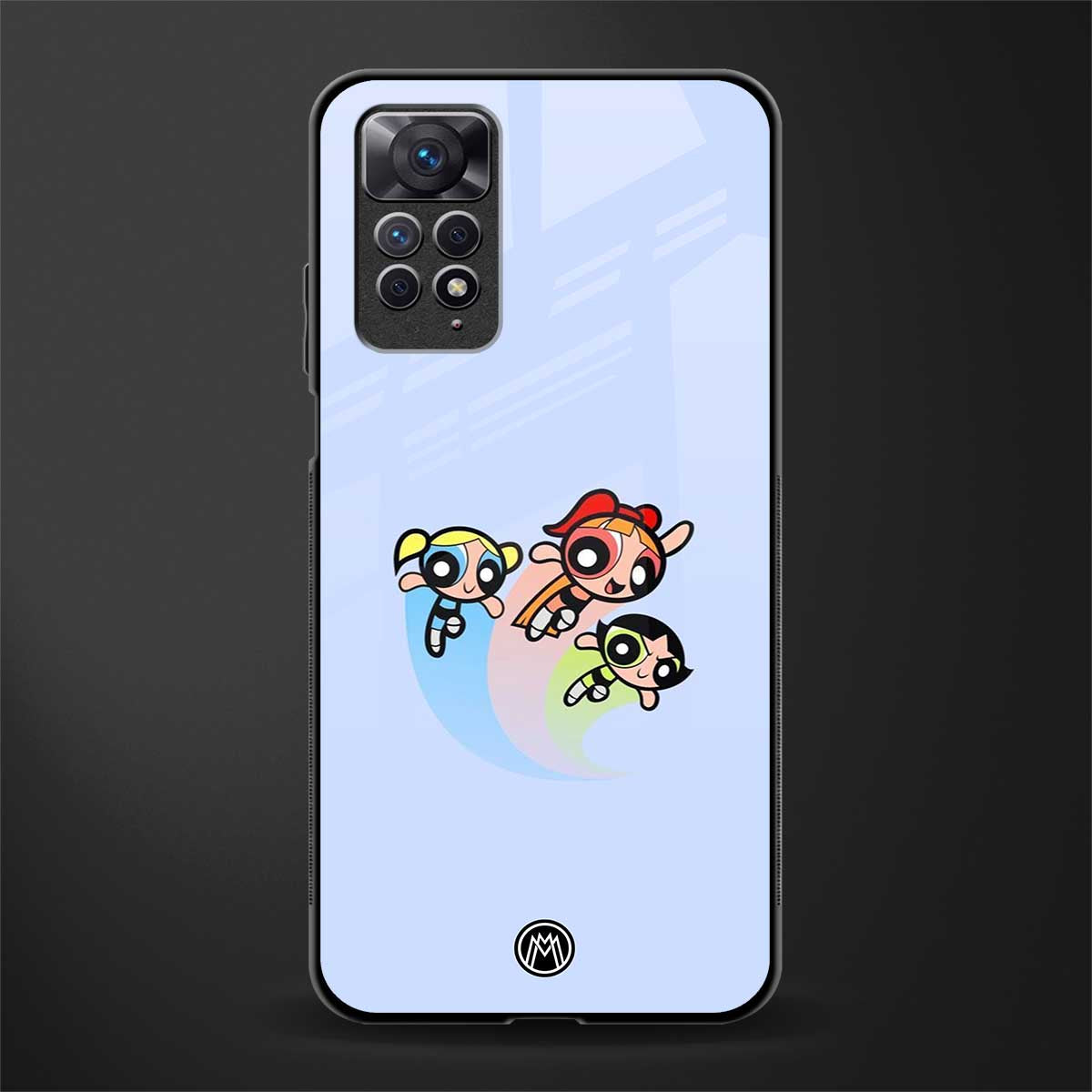 powerpuff girls cartoon back phone cover | glass case for redmi note 11 pro plus 4g/5g