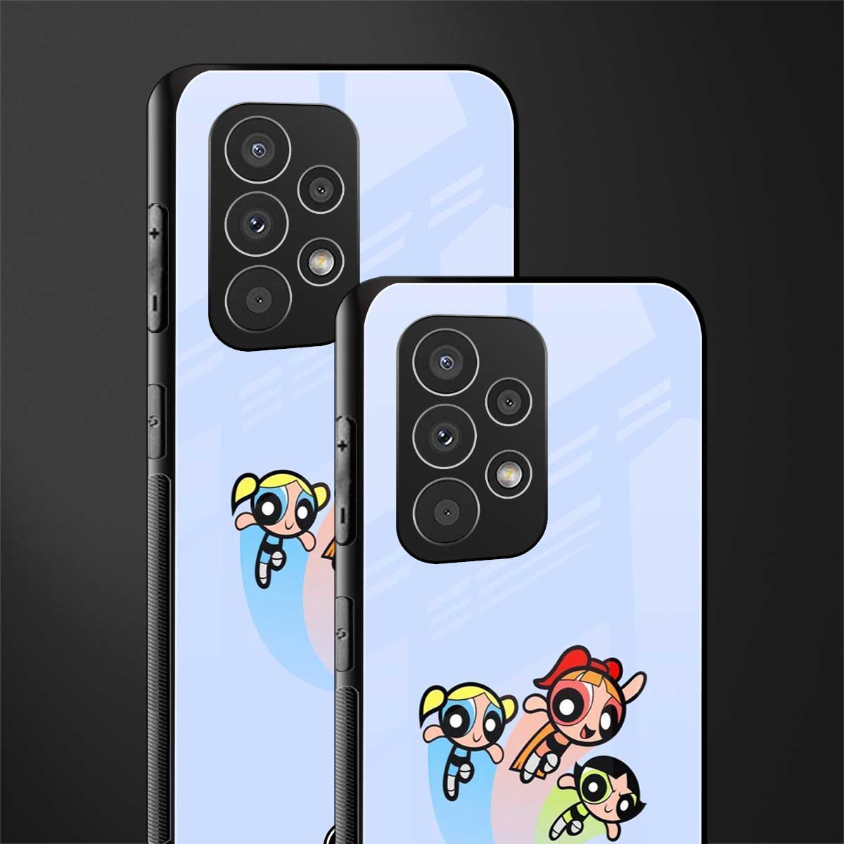 powerpuff girls cartoon back phone cover | glass case for samsung galaxy a73 5g