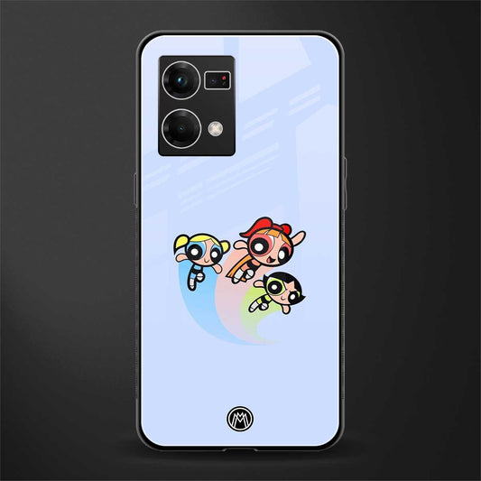 powerpuff girls cartoon back phone cover | glass case for oppo f21 pro 4g