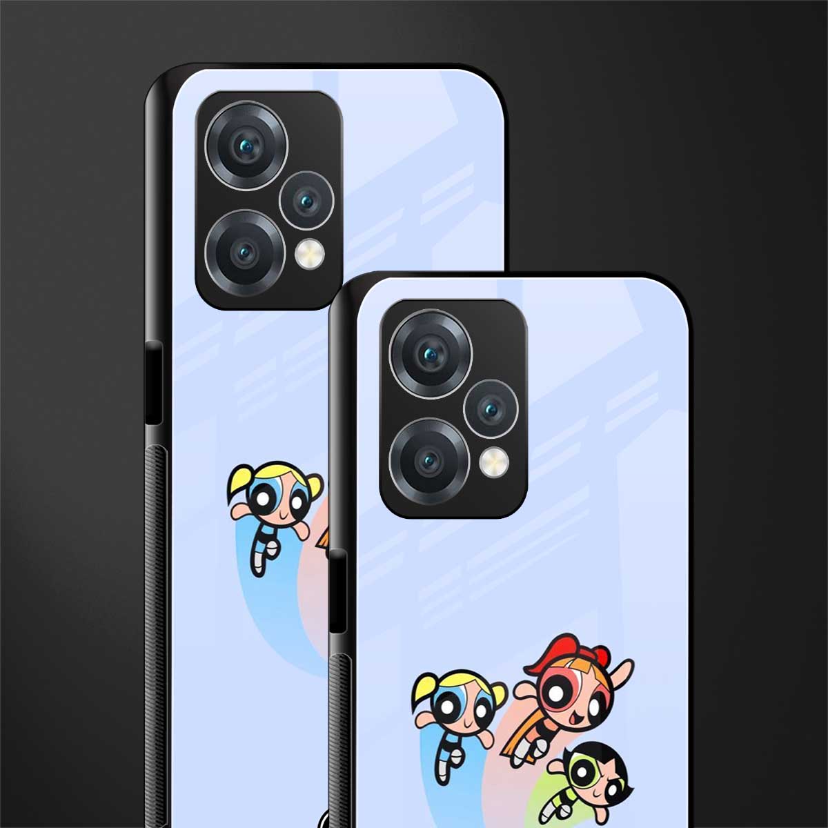 powerpuff girls cartoon back phone cover | glass case for oneplus nord ce 2 lite 5g