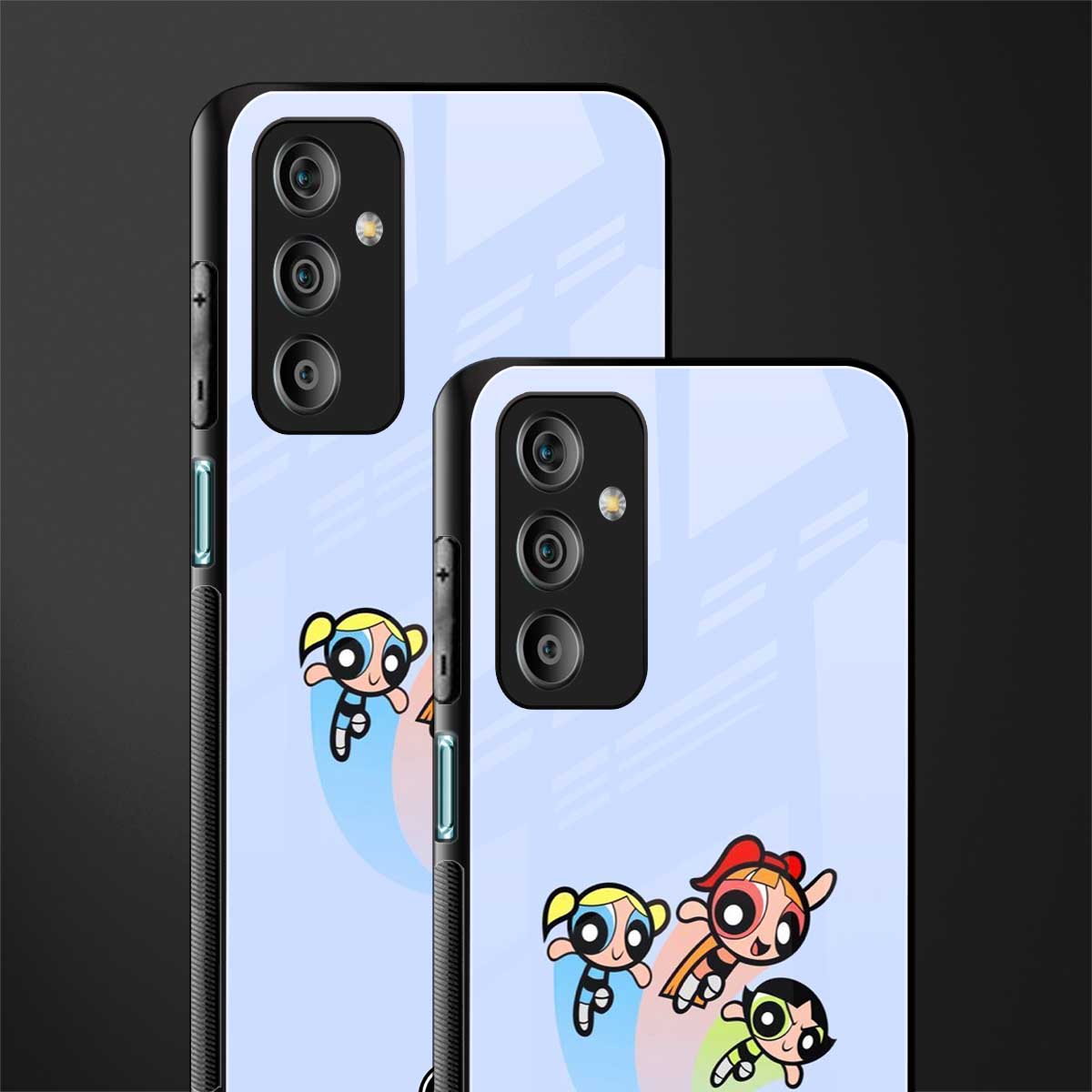 powerpuff girls cartoon back phone cover | glass case for samsung galaxy f23 5g