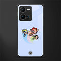 powerpuff girls cartoon back phone cover | glass case for vivo y35 4g