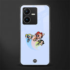 powerpuff girls cartoon back phone cover | glass case for vivo y22