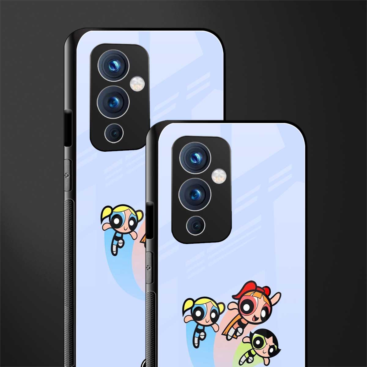 powerpuff girls cartoon back phone cover | glass case for oneplus 9