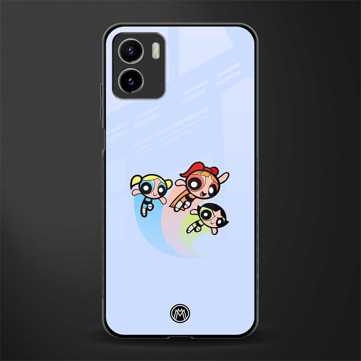 powerpuff girls cartoon back phone cover | glass case for vivo y72