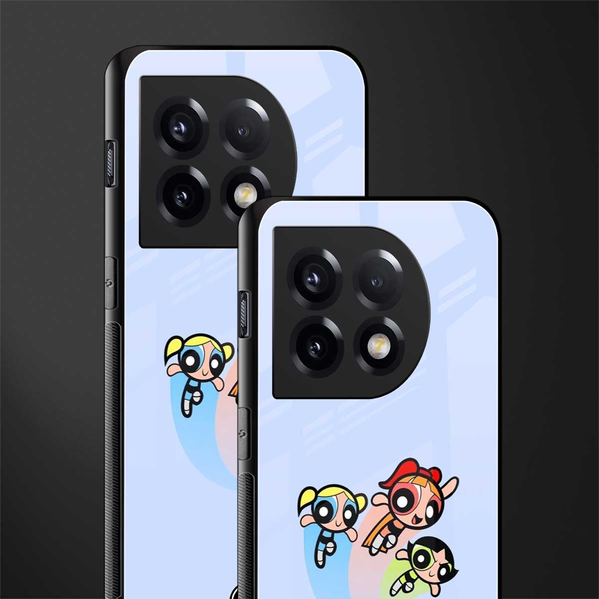 powerpuff girls cartoon back phone cover | glass case for oneplus 11