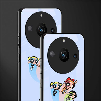 powerpuff girls cartoon back phone cover | glass case for realme 11 pro 5g